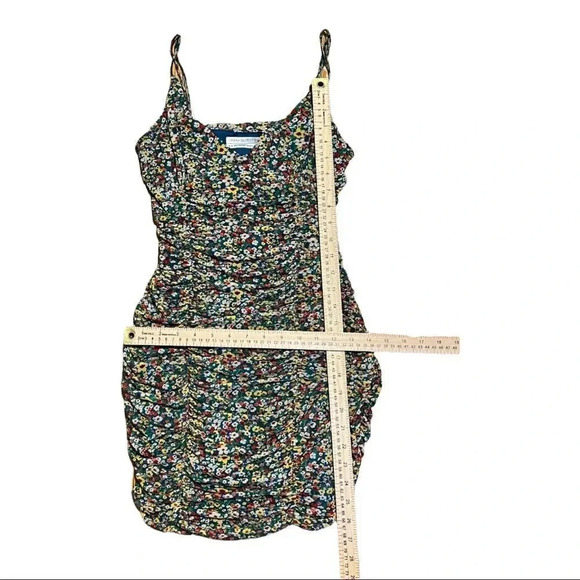 Urban Outfitters o Moonbeam Ruched Mesh Mini Dress in Green Sz M. - Picture 8 of 11